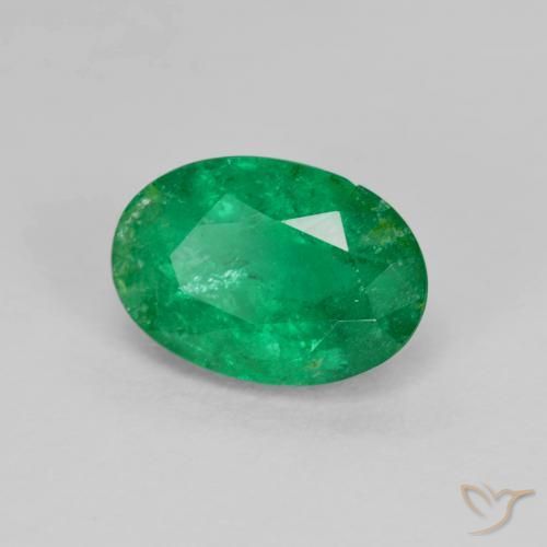 Smeraldo Verde medio naturale da 1.68 ct, Ovale, SI-I1