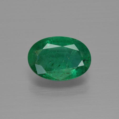 Smeraldo naturale verde da 1,43 ct, taglio ovale, SI-I1