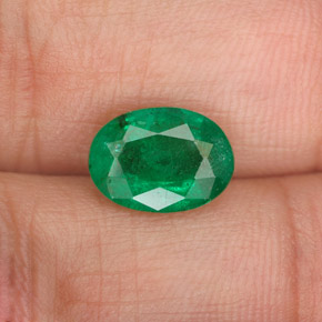 Smeraldo naturale verde da 1,95 ct, taglio ovale, SI-I1