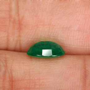 Smeraldo naturale verde da 1,37 ct, taglio ovale, SI-I1