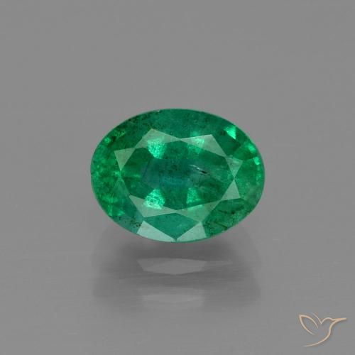 1.55ct Naturale Verde medio Smeraldo, Ovale, SI-I1
