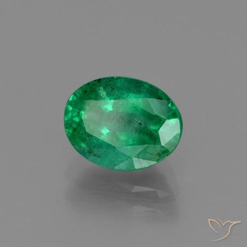 Smeraldo Verde medio naturale da 1.55 ct, Ovale, SI-I1
