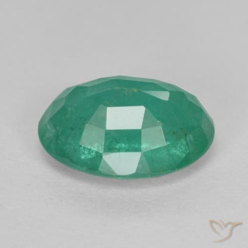 Smeraldo Verde bluastro naturale da 1.14 ct, Ovale, SI-I1