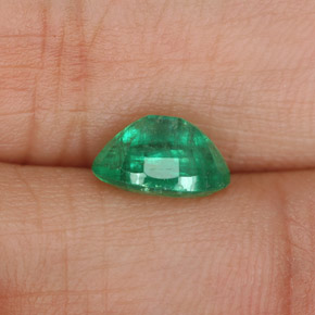 Smeraldo naturale verde da 1,32 ct, taglio ovale, SI-I1