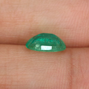 Smeraldo naturale verde da 1,06 ct, taglio ovale, SI-I1