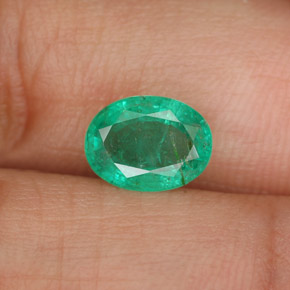 Smeraldo naturale verde da 1,07 ct, taglio ovale, SI-I1