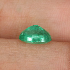Smeraldo naturale verde da 1,33 ct, taglio ovale, SI-I1