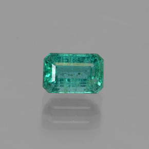 Smeraldo naturale verde da 0,66 ct, taglio smeraldo, SI-I1
