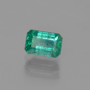 Smeraldo naturale verde da 0,66 ct, taglio smeraldo, SI-I1