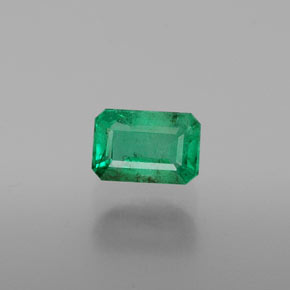 Smeraldo naturale verde da 0,61 ct, taglio smeraldo, SI-I1