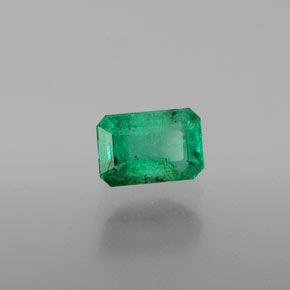 Smeraldo naturale verde da 0,61 ct, taglio smeraldo, SI-I1