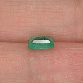 Smeraldo naturale verde da 0,52 ct, taglio smeraldo, SI-I1