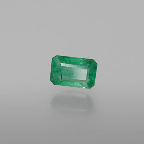 Smeraldo naturale verde da 0,61 ct, taglio smeraldo, SI-I1