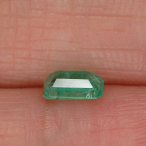 Smeraldo naturale verde da 0,43 ct, taglio smeraldo, SI-I1