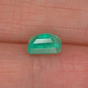 Smeraldo naturale verde da 0,58 ct, taglio smeraldo, SI-I1
