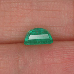 Smeraldo naturale verde da 0,58 ct, taglio smeraldo, SI-I1