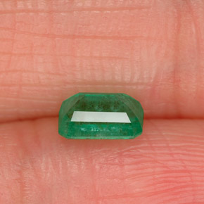 Smeraldo naturale verde da 0,55 ct, taglio smeraldo, SI-I1