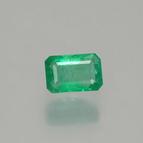 Smeraldo naturale verde da 0,57 ct, taglio smeraldo, SI-I1