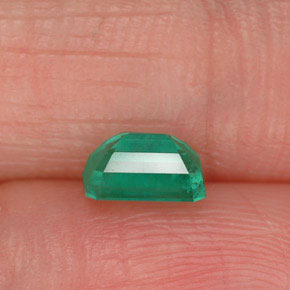 Smeraldo naturale verde da 0,60 ct, taglio smeraldo, SI-I1
