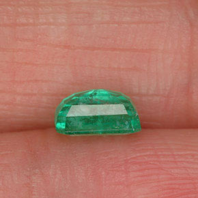Smeraldo naturale verde da 0,72 ct, taglio smeraldo, SI-I1