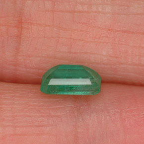 Smeraldo naturale verde da 0,52 ct, taglio smeraldo, SI-I1