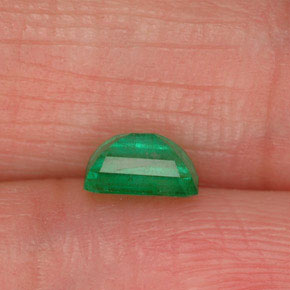 Smeraldo naturale verde da 0,53 ct, taglio smeraldo, SI-I1