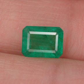 Smeraldo naturale verde da 1,13 ct, taglio smeraldo, VS-SI