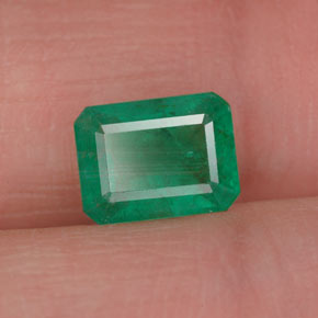 Smeraldo naturale verde da 1,13 ct, taglio smeraldo, VS-SI