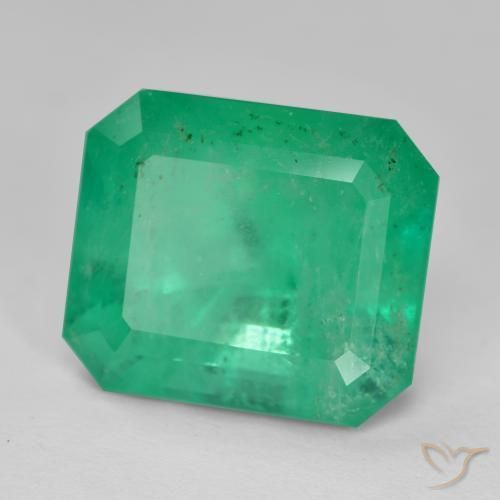 Smeraldo Verde giada naturale da 10.88 ct, Ottagonale / Taglio smeraldo, SI-I1