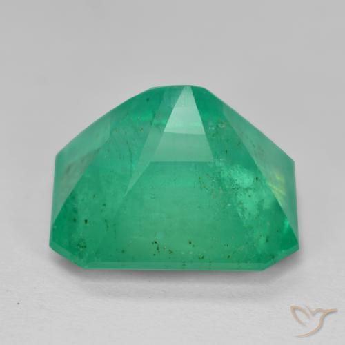 Smeraldo Verde giada naturale da 10.88 ct, Ottagonale / Taglio smeraldo, SI-I1