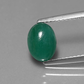Smeraldo naturale verde da 1,70 ct, taglio ovale, traslucido