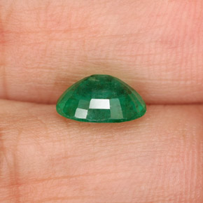 Smeraldo naturale verde da 1,09 ct, taglio ovale, I1