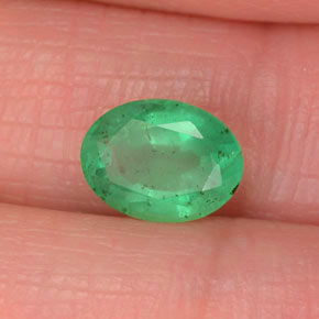 Smeraldo Verde naturale da 1.17 ct, Taglio ovale, SI-I1