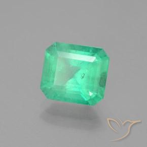 Smeraldo Verde chiaro naturale da 2.74 ct, Ottagonale / Taglio smeraldo, SI