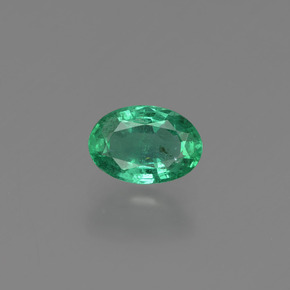Smeraldo Verde naturale da 0.78 ct, Taglio ovale, SI