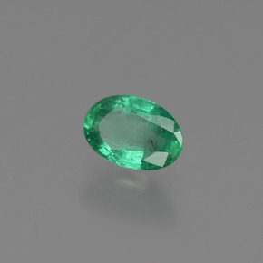 Smeraldo Verde naturale da 0.78 ct, Taglio ovale, SI