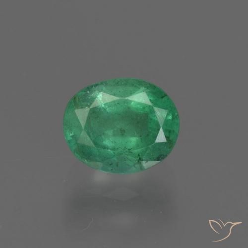 0.96ct Naturale Verde caldo Smeraldo, Ovale, SI