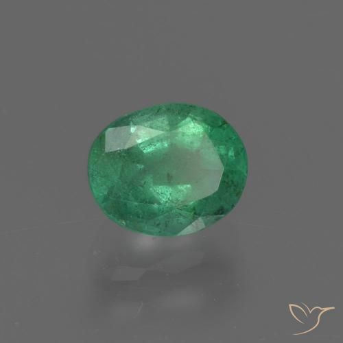 Smeraldo Verde caldo naturale da 0.96 ct, Ovale, SI