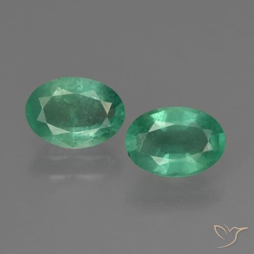 Smeraldo naturale verde da 1,37 ct, taglio ovale, SI