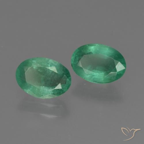 Smeraldo naturale verde da 1,37 ct, taglio ovale, SI