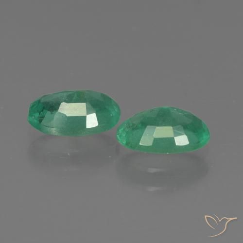 Smeraldo naturale verde da 1,37 ct, taglio ovale, SI