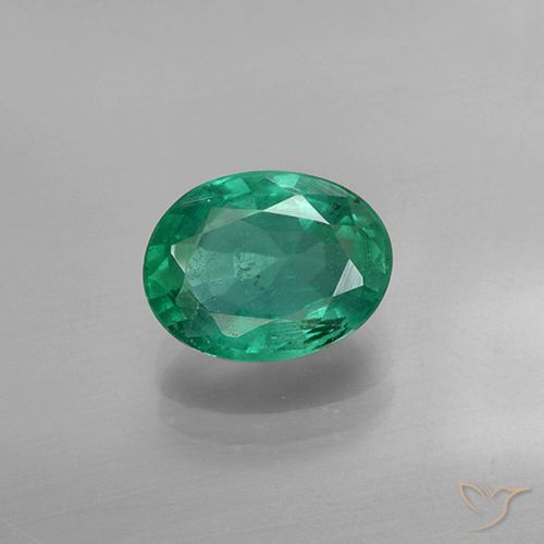 1.39ct Naturale Verde freddo Smeraldo, Ovale, SI
