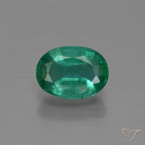 Smeraldo Verde medio naturale da 1.16 ct, Ovale, SI