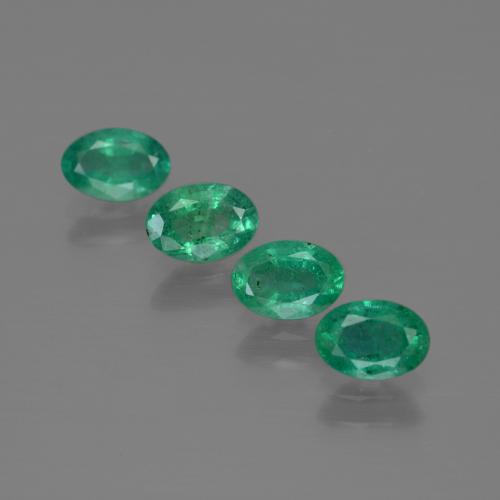Smeraldo naturale verde da 1,73 ct, taglio ovale, SI