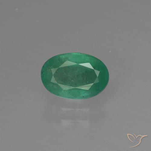 Smeraldo naturale verde da 0,85 ct, taglio ovale, SI