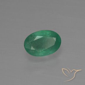 Smeraldo naturale verde da 0,85 ct, taglio ovale, SI