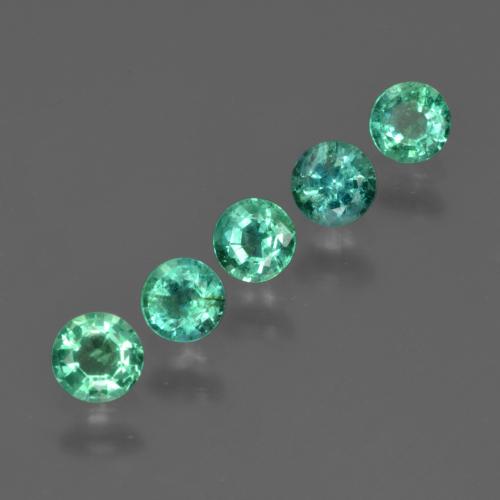 Smeraldo naturale verde da 1,02 ct, taglio rotondo, SI