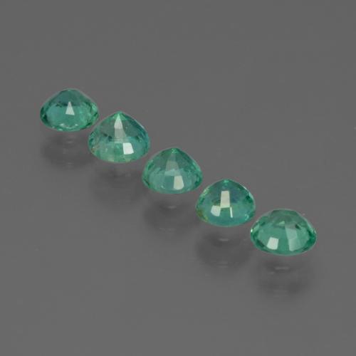 Smeraldo naturale verde da 1,02 ct, taglio rotondo, SI