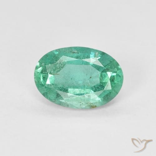 0.64ct Naturale Verde freddo Smeraldo, Ovale, SI