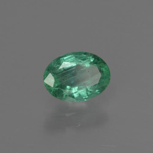 Smeraldo naturale verde da 0,79 ct, taglio ovale, SI
